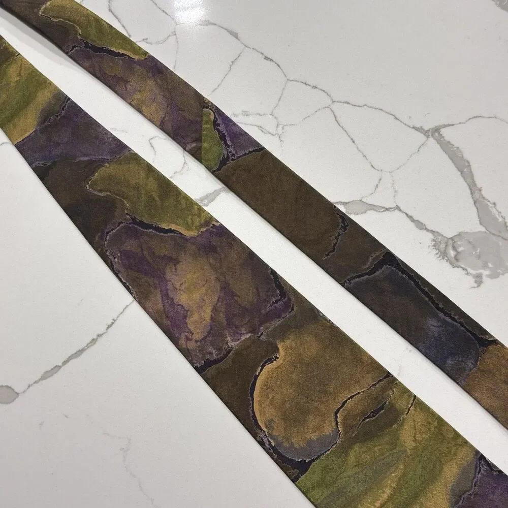 Vintage 90s Metropolis Men’s Polyester Necktie Tie Colorful Abstract USA Made